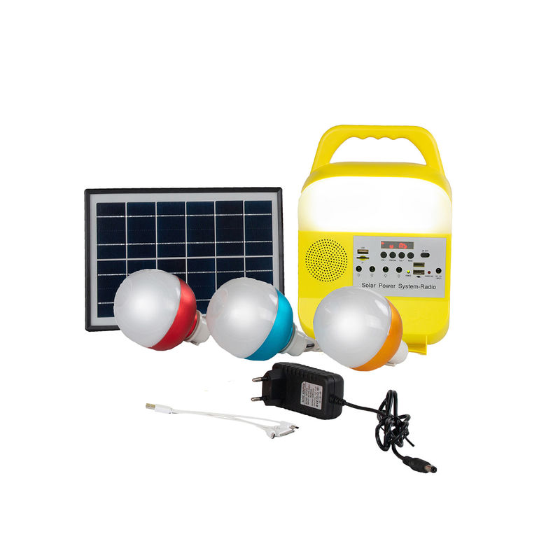 luzes de emergência solares de 5W 6V 3PCS para áreas da falta do poder