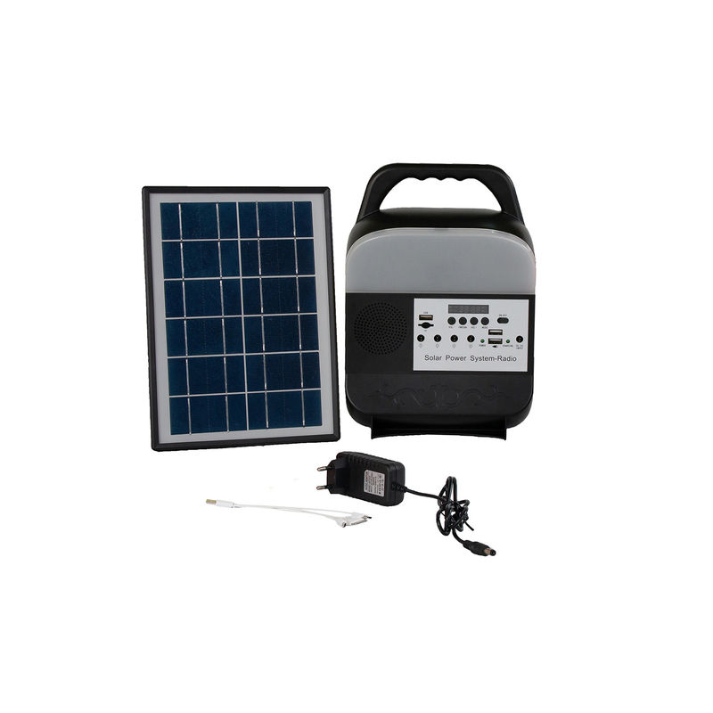 Luzes coloridas solares portáteis da leitura do sistema de iluminação da casa de 6 volts com painel solar