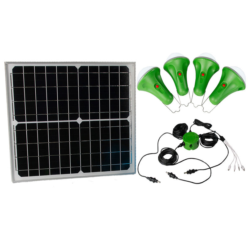 Sistema de Kit Solar Led Home Lighting da energia solar do diodo emissor de luz 4*50PCS com carregamento do telefone
