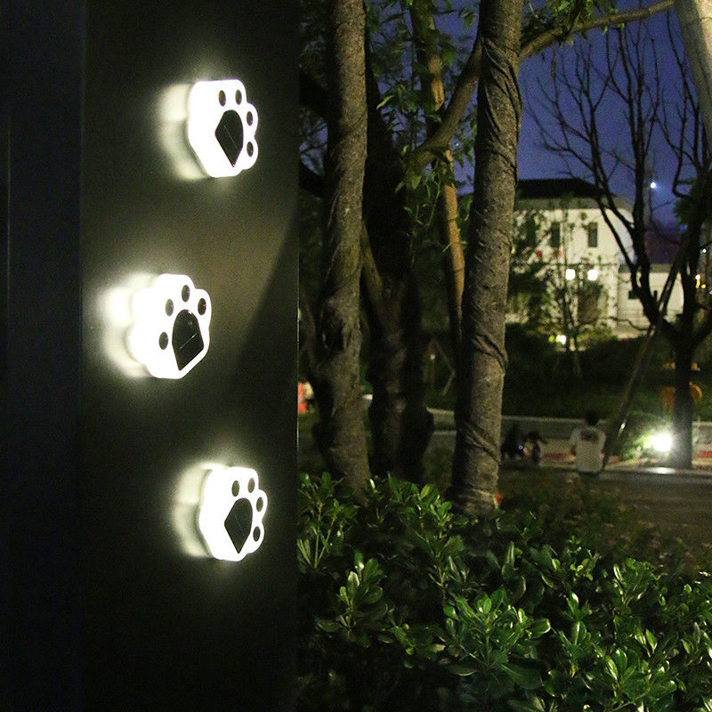 as luzes decorativas solares de 5000K 70lm obstruem dentro Cat Paw Print Solar Lawn Lamp