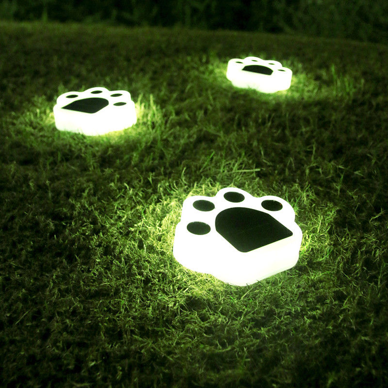as luzes decorativas solares de 5000K 70lm obstruem dentro Cat Paw Print Solar Lawn Lamp