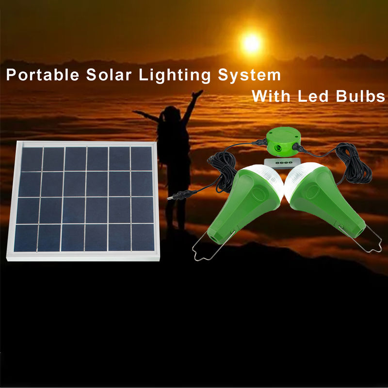 Jogos claros solares do bulbo do CE ROHS 10W 5V 2pcs*3W com o mono painel solar