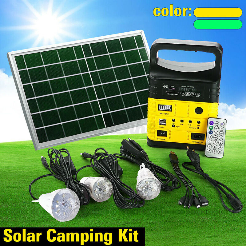 jogos de iluminação solares internos do sistema de energia do painel solar de 7500mah 10W 6V com o rádio do MP3 FM
