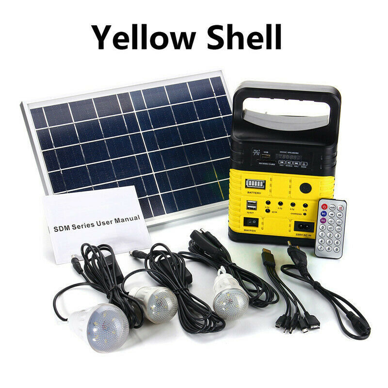 Das luzes globais do nascer do sol do rádio solar de FM sistema de rádio solar de iluminação interno solar do painel solar
