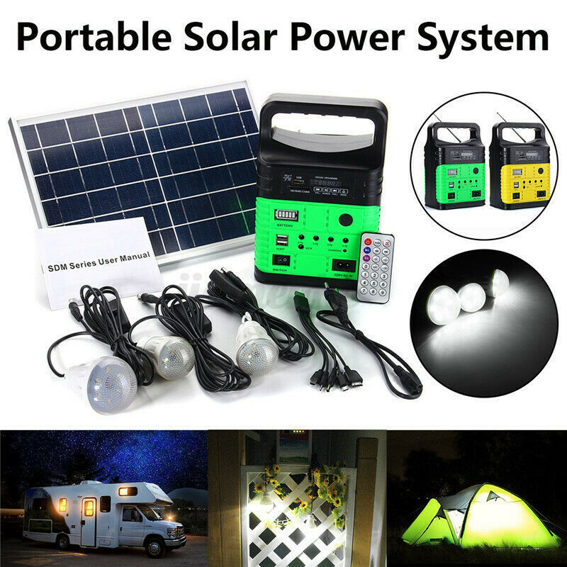 Das luzes globais do nascer do sol do rádio solar de FM sistema de rádio solar de iluminação interno solar do painel solar