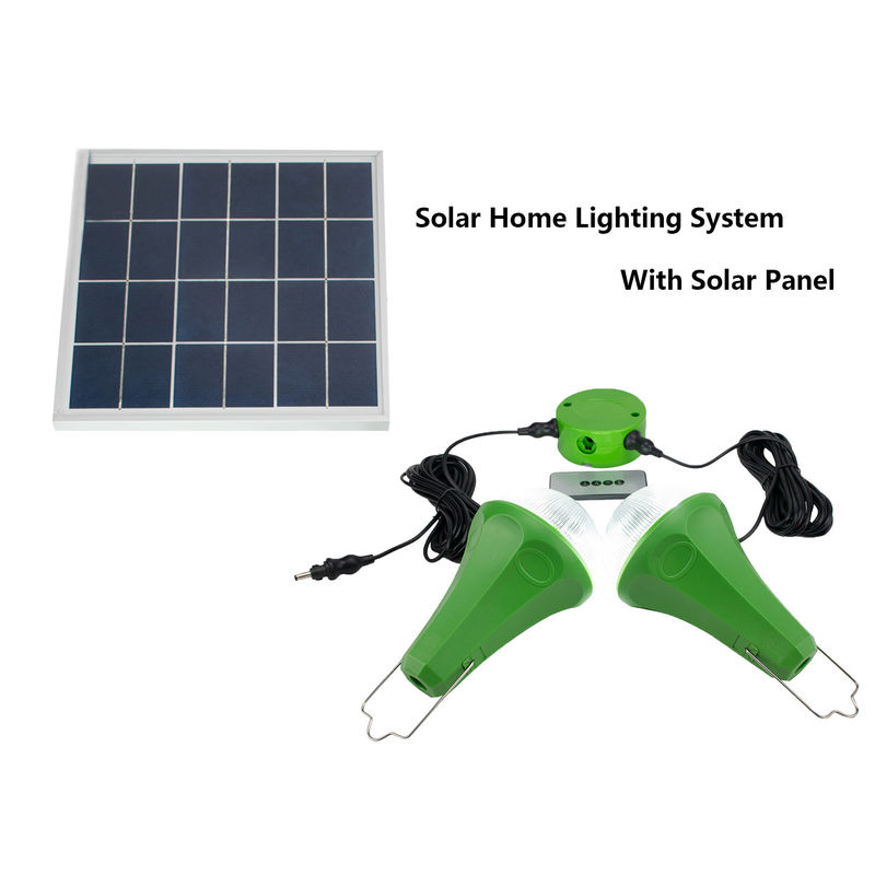 bulbos 2pcs*3W solares portáteis para o sistema de iluminação de acampamento exterior da casa