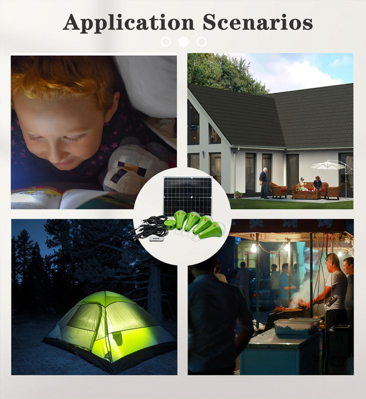 30W Panéis Solares Brancos Luzes IP65 Com Bateria E Inverter Para Exterior