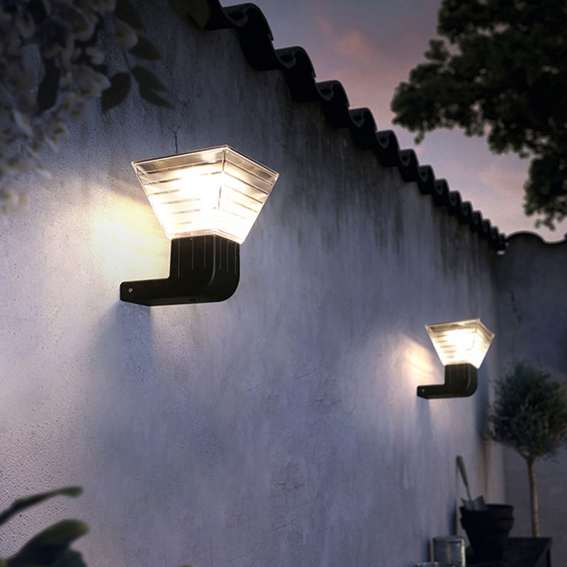 paisagem exterior moderna exterior do jardim de 90 da luz solar da parede do diodo emissor de luz de lm/w ABS da lâmpada 3.2V