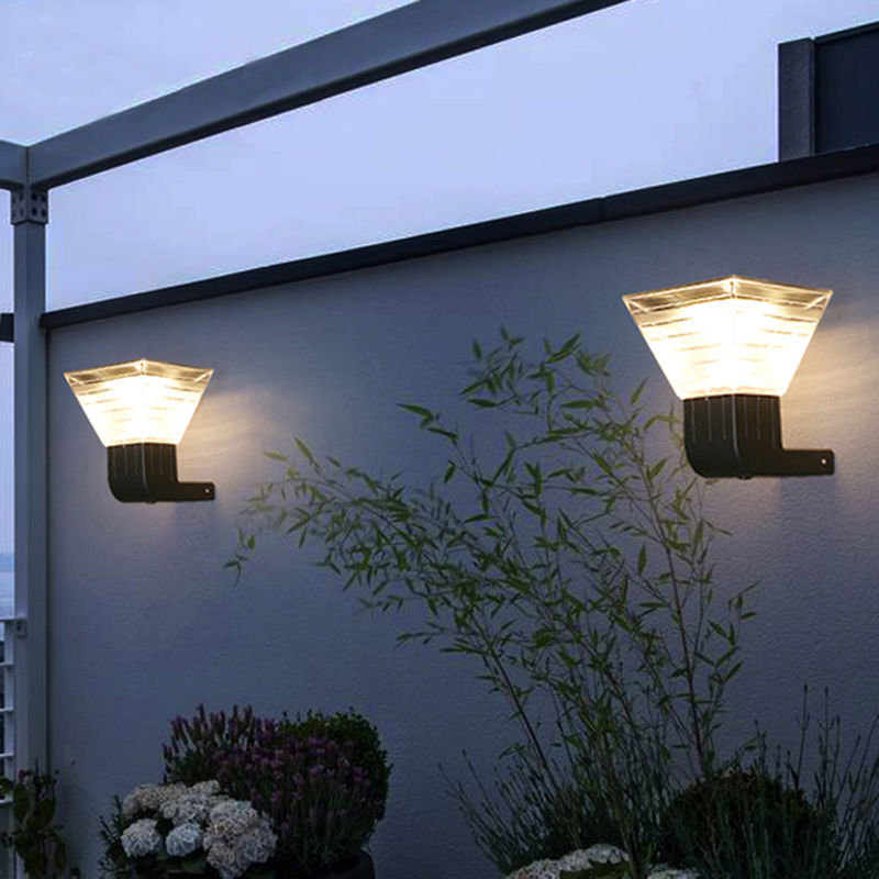 paisagem exterior moderna exterior do jardim de 90 da luz solar da parede do diodo emissor de luz de lm/w ABS da lâmpada 3.2V