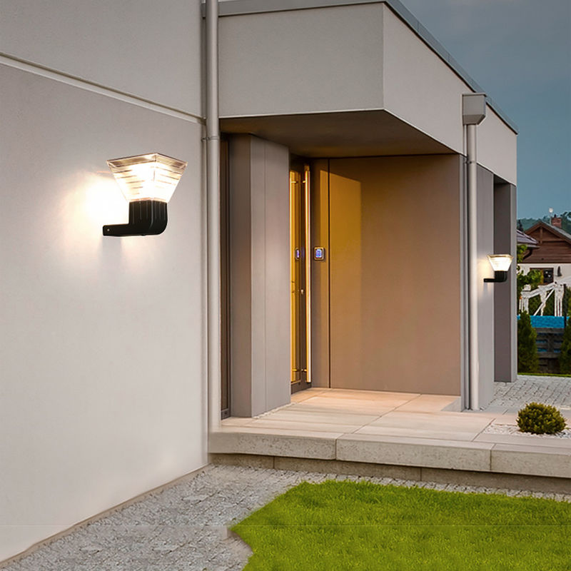 paisagem exterior moderna exterior do jardim de 90 da luz solar da parede do diodo emissor de luz de lm/w ABS da lâmpada 3.2V