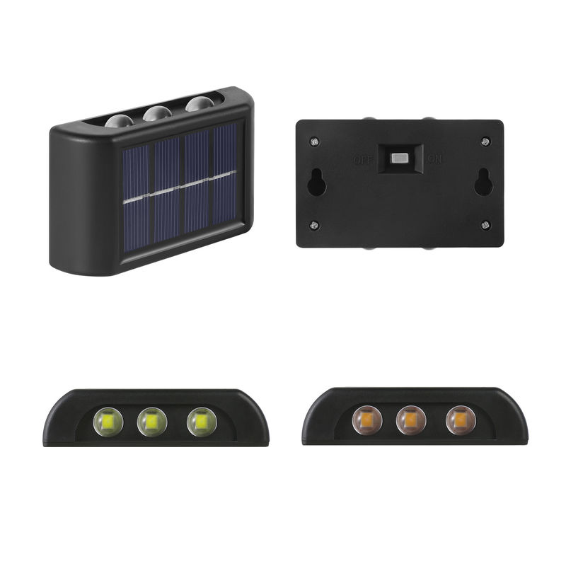 Jardim decorativo exterior solar impermeável de incandescência do diodo emissor de luz da luz 600mah da parede da atmosfera
