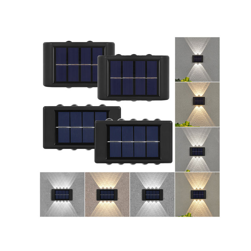 Jardim decorativo exterior solar impermeável de incandescência do diodo emissor de luz da luz 600mah da parede da atmosfera