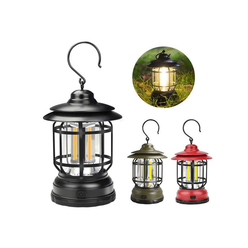 Tamanho compacto 13*12*20cm conduzido exterior da lâmpada da barraca de Mini Retro Solar Garden Light