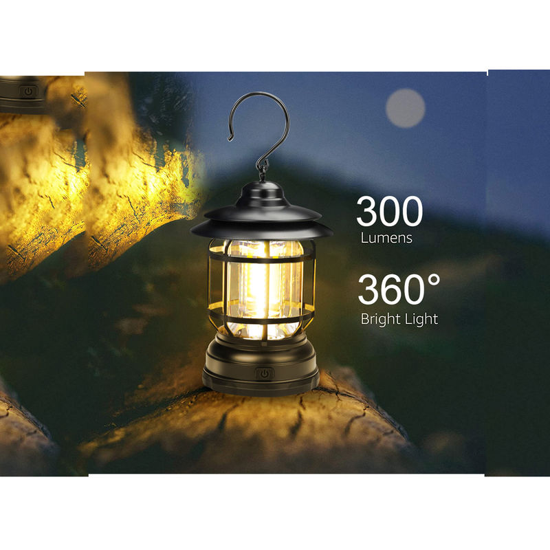 Tamanho compacto 13*12*20cm conduzido exterior da lâmpada da barraca de Mini Retro Solar Garden Light