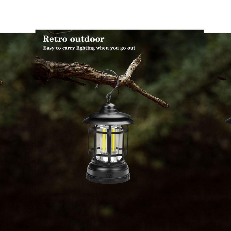Tamanho compacto 13*12*20cm conduzido exterior da lâmpada da barraca de Mini Retro Solar Garden Light