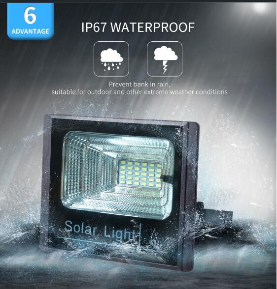 Luz de inundação solar do diodo emissor de luz da segurança solar exterior da lâmpada 100W para solar da luz de rua do jardim posto