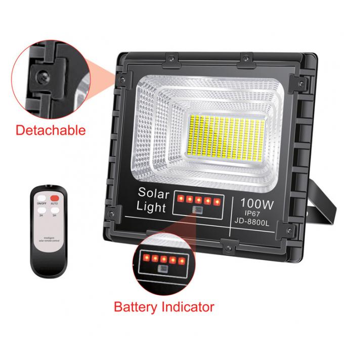 Luz de inundação solar do diodo emissor de luz da segurança solar exterior da lâmpada 100W para solar da luz de rua do jardim posto