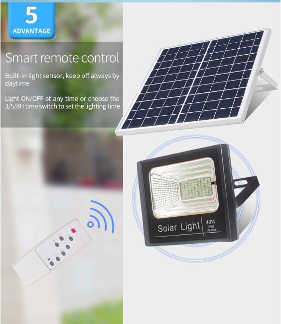 Luz de inundação solar do diodo emissor de luz da segurança solar exterior da lâmpada 100W para solar da luz de rua do jardim posto
