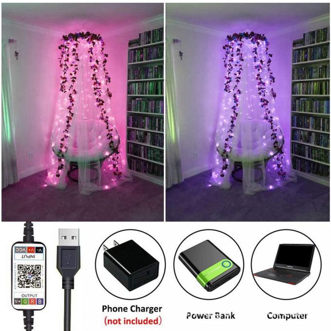 Lâmpada impermeável exterior de USB da lâmpada nova do cobre do diodo emissor de luz com a venda por atacado decorativa da corda da lâmpada da cor da baixa tensão