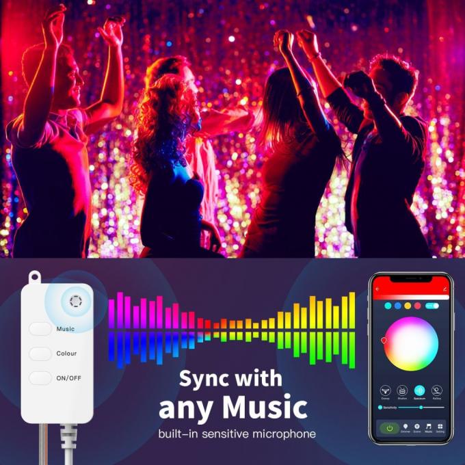 O globo colorido remoto de USB Bluetooth WiFi ilumina luzes decorativas do diodo emissor de luz