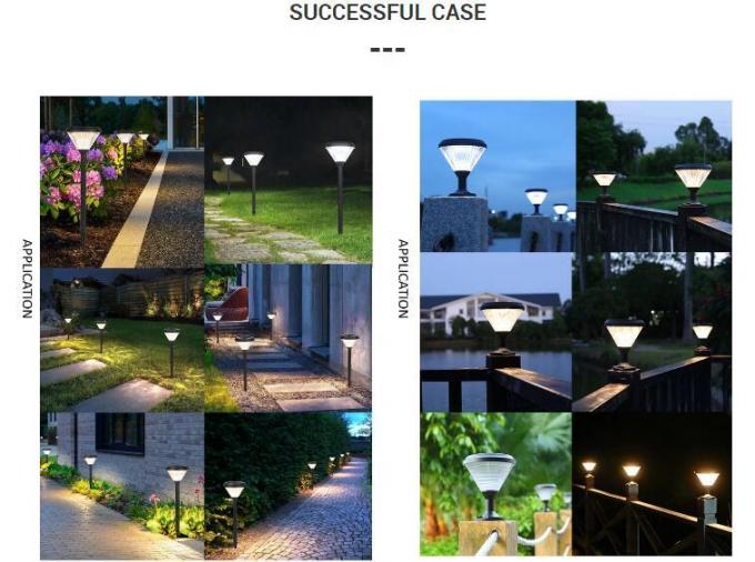 Lâmpada impermeável da coluna do diodo emissor de luz Soalr da decoração da luz da coluna da luz solar do jardim
