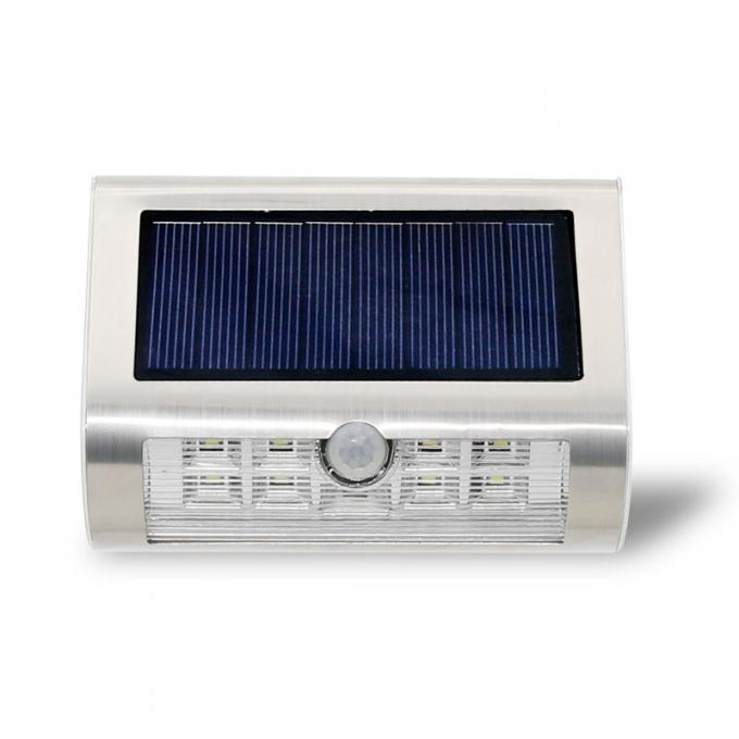 Luzes solares fixadas na parede exteriores solares do sensor de movimento no jardim