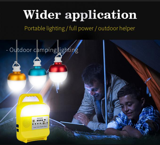 Sistema de iluminação solar pequeno com cartão do TF/rádio duplo de /FM do jogador Jack/Bluetooth/MP3 de USB