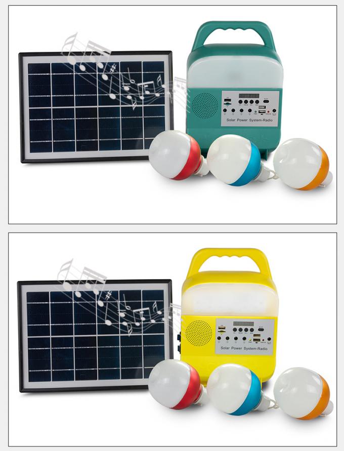 Sistema de iluminação solar pequeno com cartão do TF/rádio duplo de /FM do jogador Jack/Bluetooth/MP3 de USB