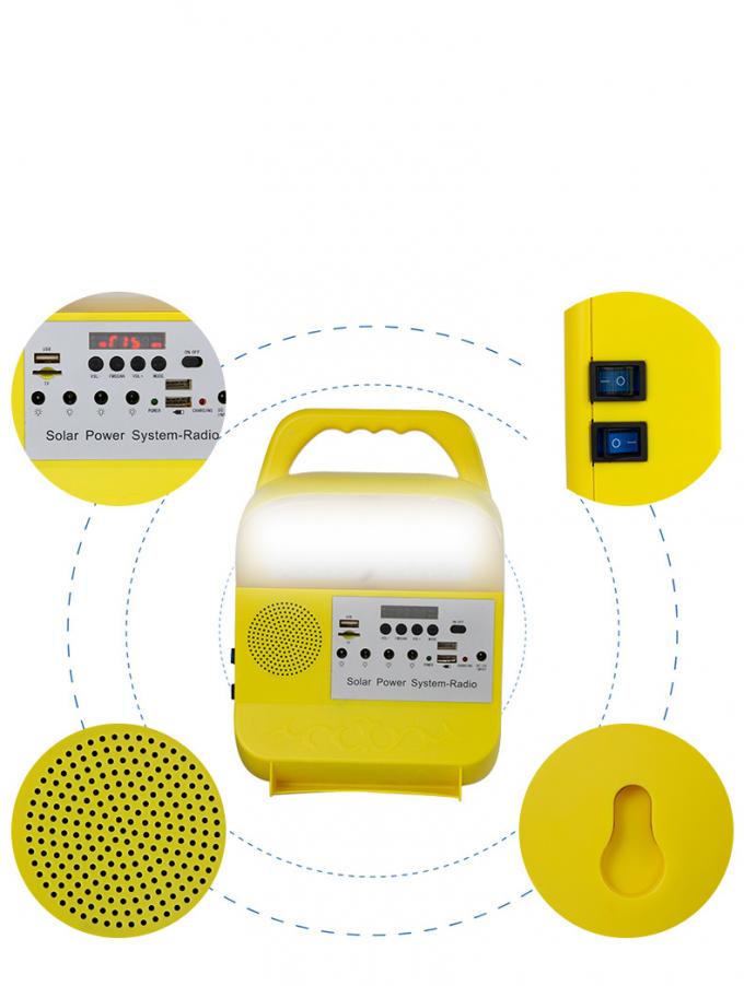 Sistema de iluminação solar com o carregador do telefone celular, apropriado portáteis para a casa e o acampamento