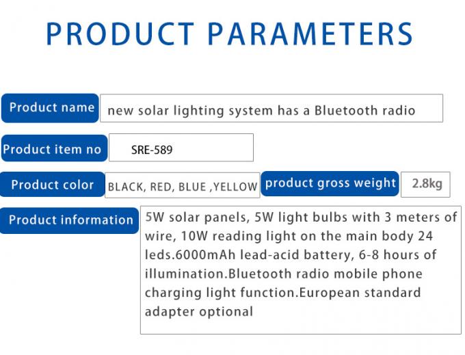 Sistema de iluminação solar com o carregador do telefone celular, apropriado portáteis para a casa e o acampamento