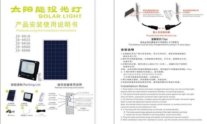 Luz solar do diodo emissor de luz 25W 60W 100W Jd-8840 do jardim