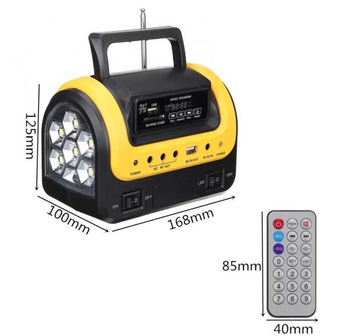 Lâmpada solar portátil nova com a lâmpada solar de 3 diodos emissores de luz com luz solar móvel da carga 5W 6V