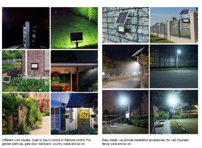 Do refletor exterior industrial do quadro de avisos do projetor 40W 60W 100W 150W 200W 300W da segurança das energias solares IP67 luz de inundação solar do diodo emissor de luz