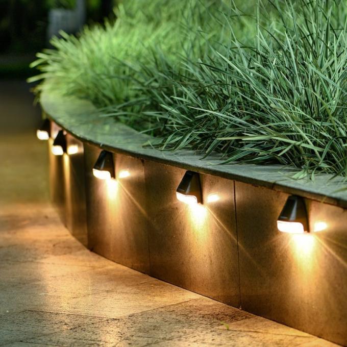 Cerca 2LED Light solar exterior posta solar do Decking do trajeto da etapa da lâmpada de Wall Lights Garden da cerca