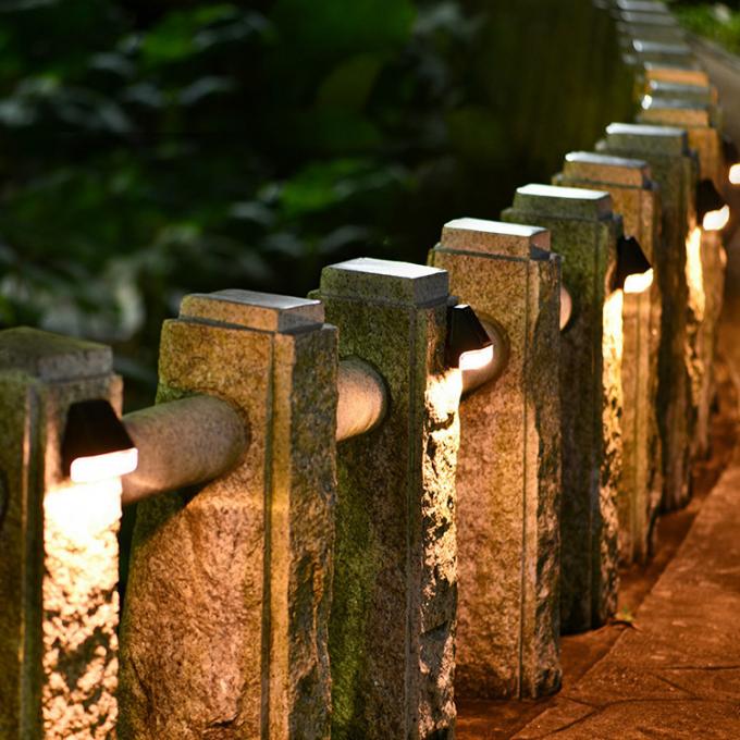 Cerca 2LED Light solar exterior posta solar do Decking do trajeto da etapa da lâmpada de Wall Lights Garden da cerca