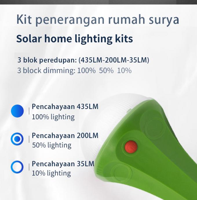 Uma lâmpada de carregamento solar portátil de Tuo Four 25W que acampa para fora telefone celular que carrega a lâmpada solar