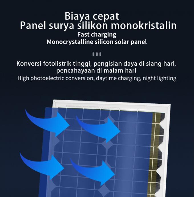 Uma lâmpada de carregamento solar portátil de Tuo Four 25W que acampa para fora telefone celular que carrega a lâmpada solar
