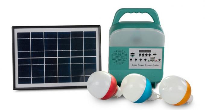 Farol portátil portátil exterior do sistema da geração das energias solares da Multi-função com o rádio audio recarregável de Bluetooth
