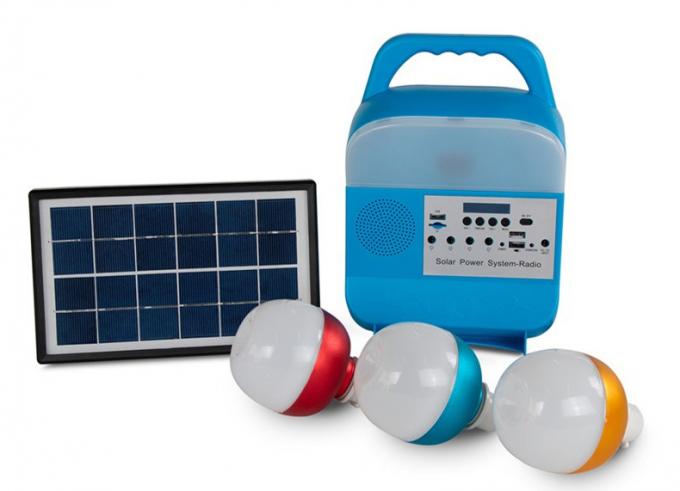 Farol portátil portátil exterior do sistema da geração das energias solares da Multi-função com o rádio audio recarregável de Bluetooth