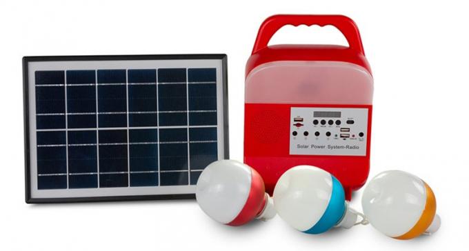 Farol portátil portátil exterior do sistema da geração das energias solares da Multi-função com o rádio audio recarregável de Bluetooth
