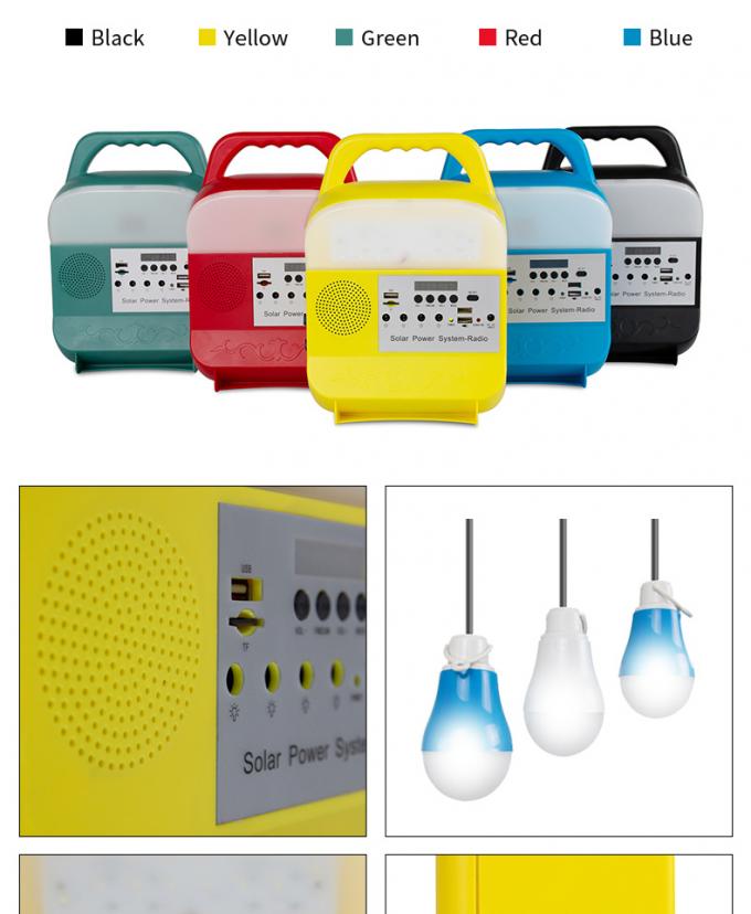 Casa do produto 5V da fábrica de China que ilumina a luz solar de Kit Power System Radio 3W 5W 10W