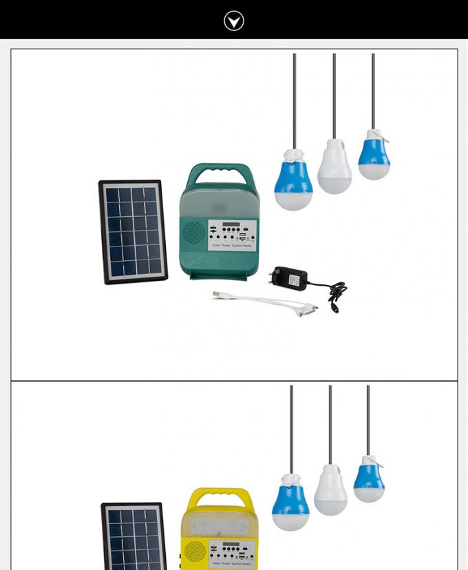 Casa do produto 5V da fábrica de China que ilumina a luz solar de Kit Power System Radio 3W 5W 10W