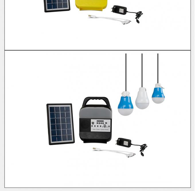 Casa do produto 5V da fábrica de China que ilumina a luz solar de Kit Power System Radio 3W 5W 10W