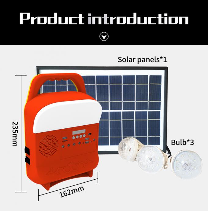 10W fora do sistema das energias solares da grade com o telefone do rádio de FM que carrega o sistema de iluminação solar