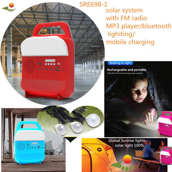 10W fora do sistema das energias solares da grade com o telefone do rádio de FM que carrega o sistema de iluminação solar