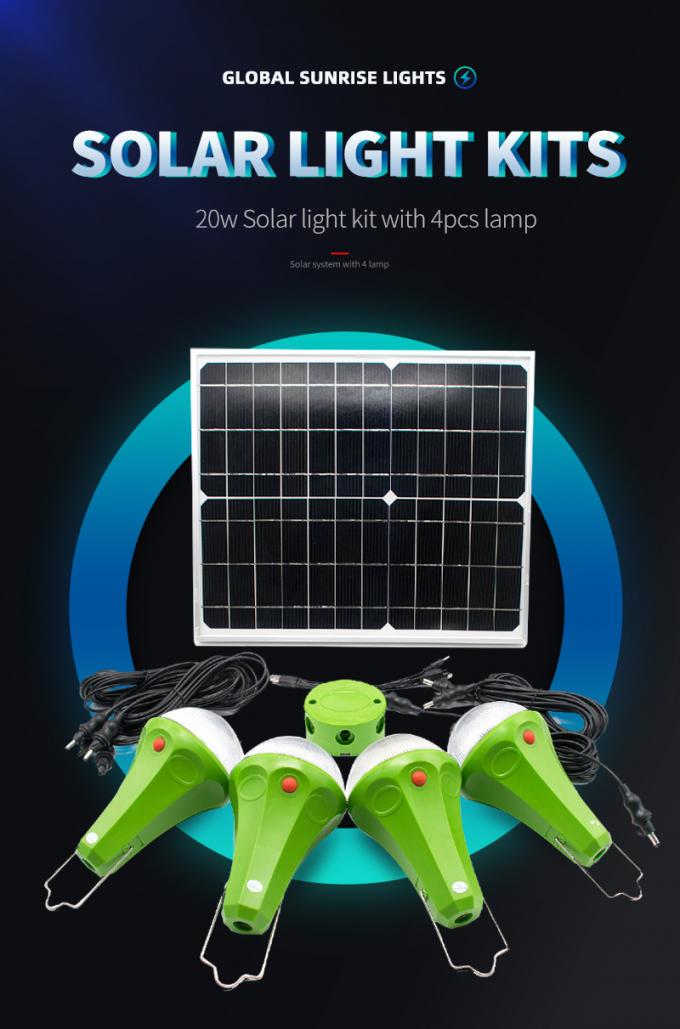 Jogo de Mini Solar Energy System Lighting da casa de 2020 elevações com controlo a distância