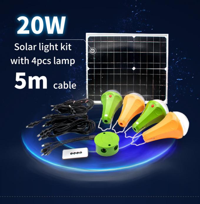 Jogo de Mini Solar Energy System Lighting da casa de 2020 elevações com controlo a distância