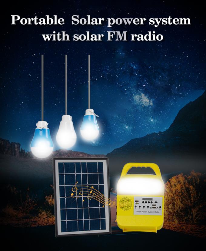 Sistema pequeno de iluminação solar para a lâmpada de acampamento exterior do carro da fonte de alimentação do móbil da casa