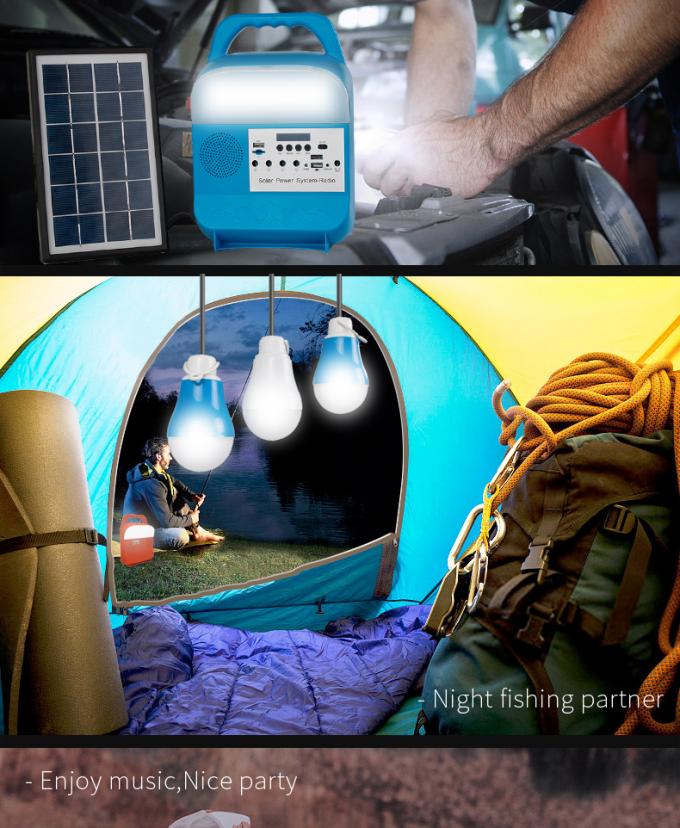Sistema pequeno de iluminação solar para a lâmpada de acampamento exterior do carro da fonte de alimentação do móbil da casa