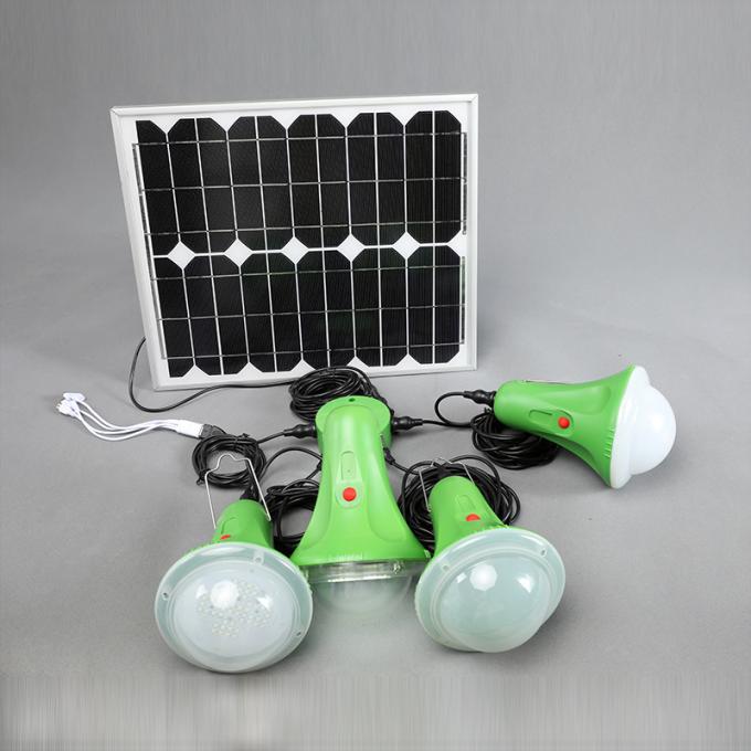 Lâmpada recarregável solar do sistema de energia 475lum das energias solares com o cubo de 6 furos